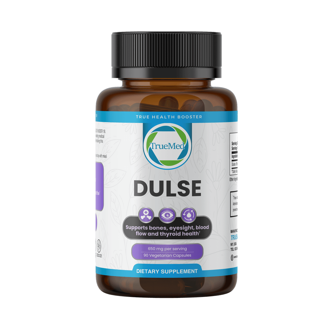 TrueMed Dulse (Palmaria palmata) – 90 Vegetarian Capsules, 650 mg Per Capsule