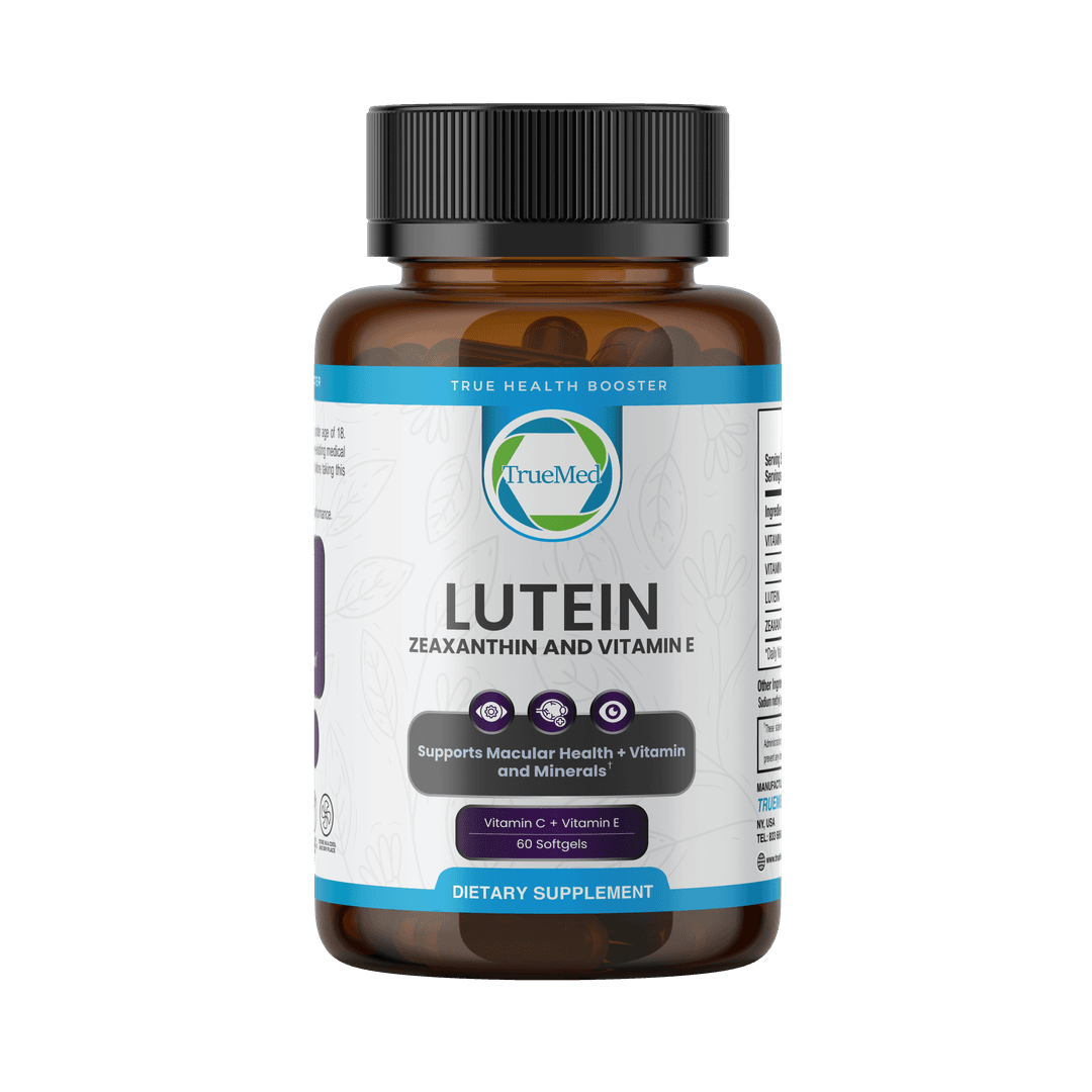 TrueMed Lutein with Zeaxanthin 4mg (plus Vitamin C & E) – 60 Softgels, 30-Day Supply