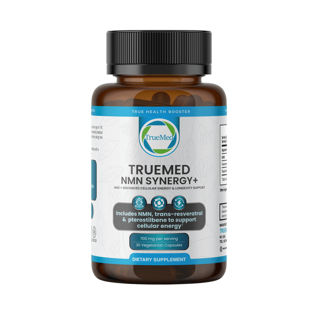 TrueMed NMN Synergy+ – 30 Vegetarian Capsules, 700 mg Per Serving