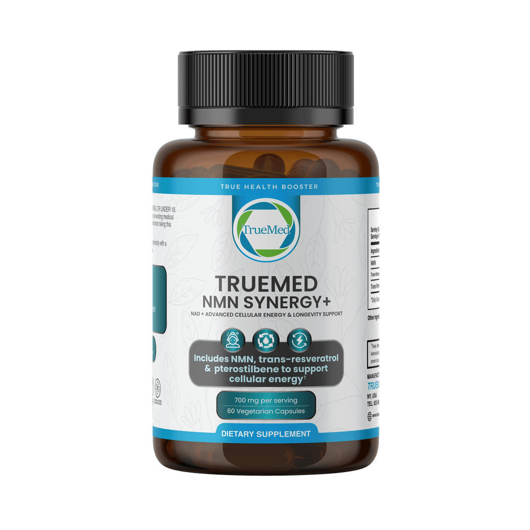 TrueMed NMN Synergy+ – 60 Vegetarian Capsules, 700 mg Per Serving