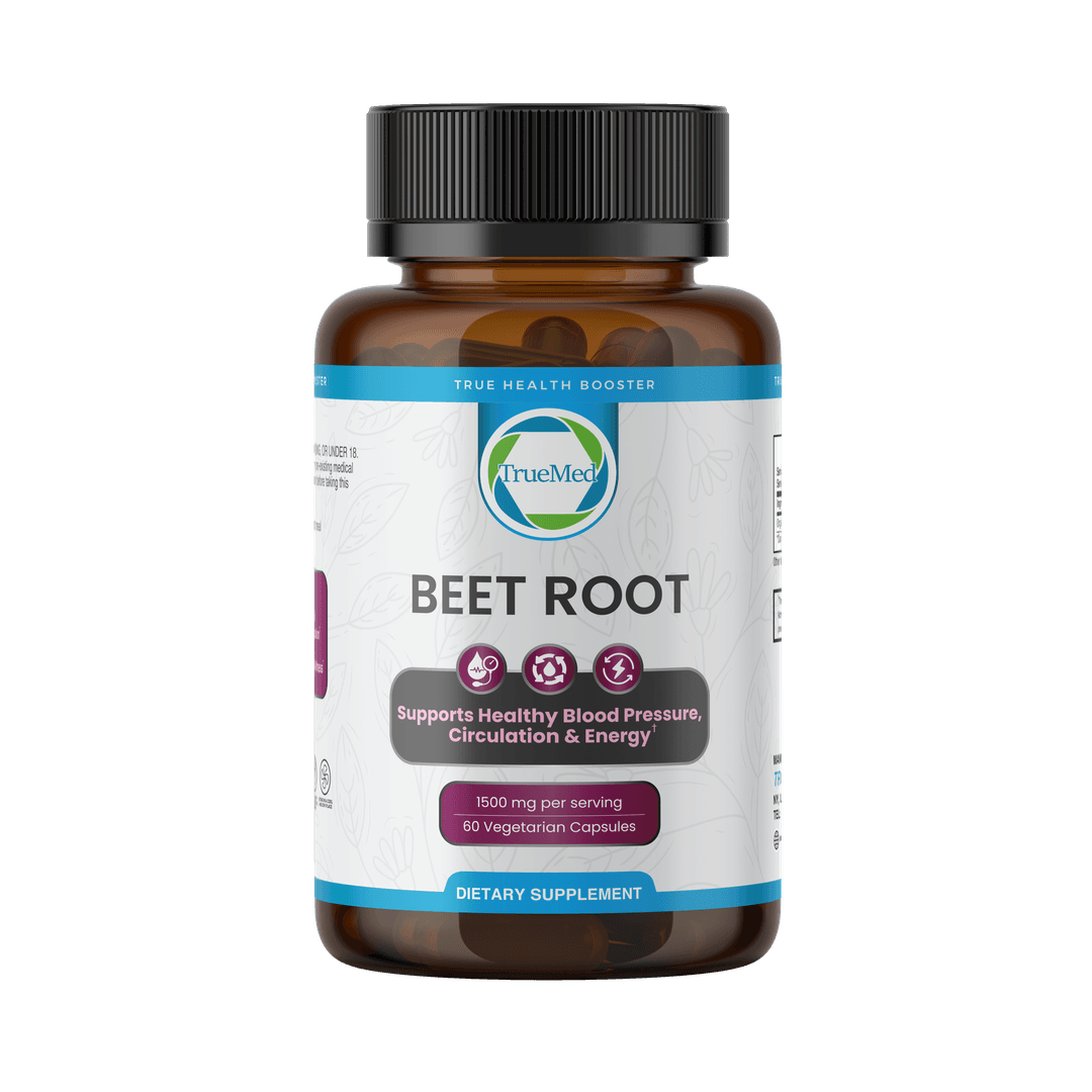 TrueMed Organic Beet Root Capsules – 100 Vegetarian Capsules, 1500 mg Per Serving
