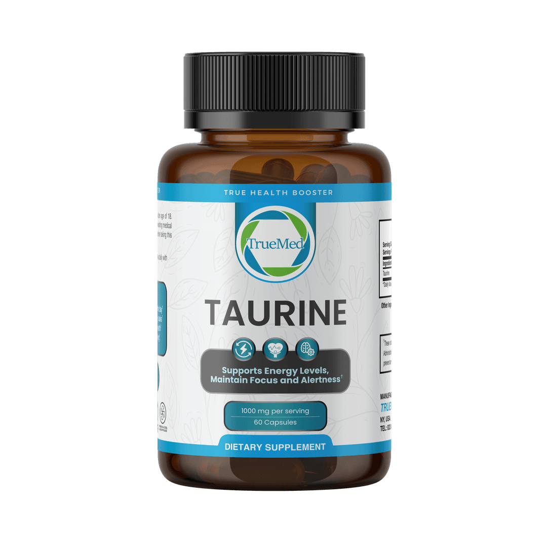 TrueMed Taurine – 60 Capsules, 1000 mg Per Serving