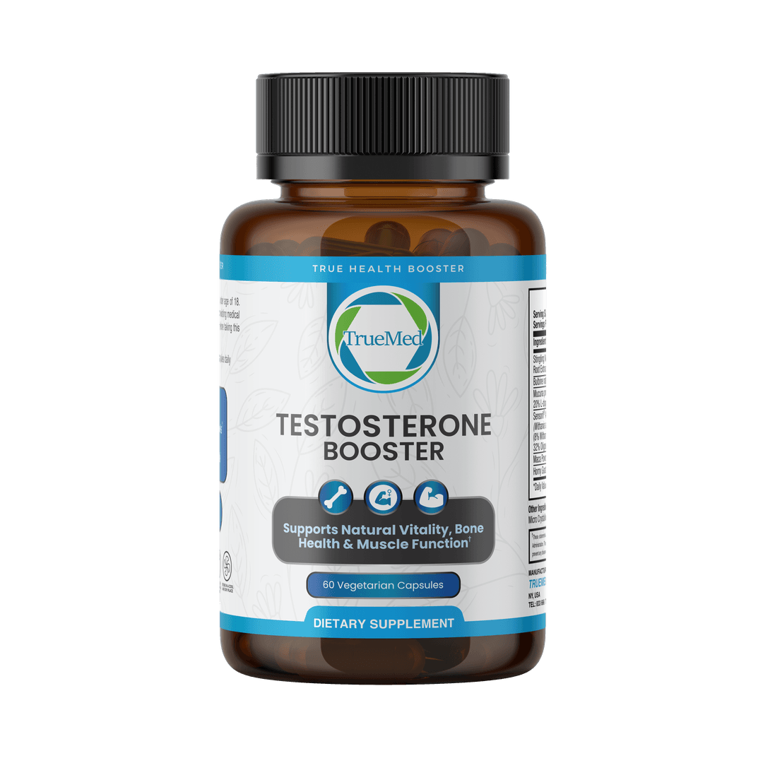 TrueMed Testosterone Booster – 60 Vegetarian Capsules, 60-Day Supply