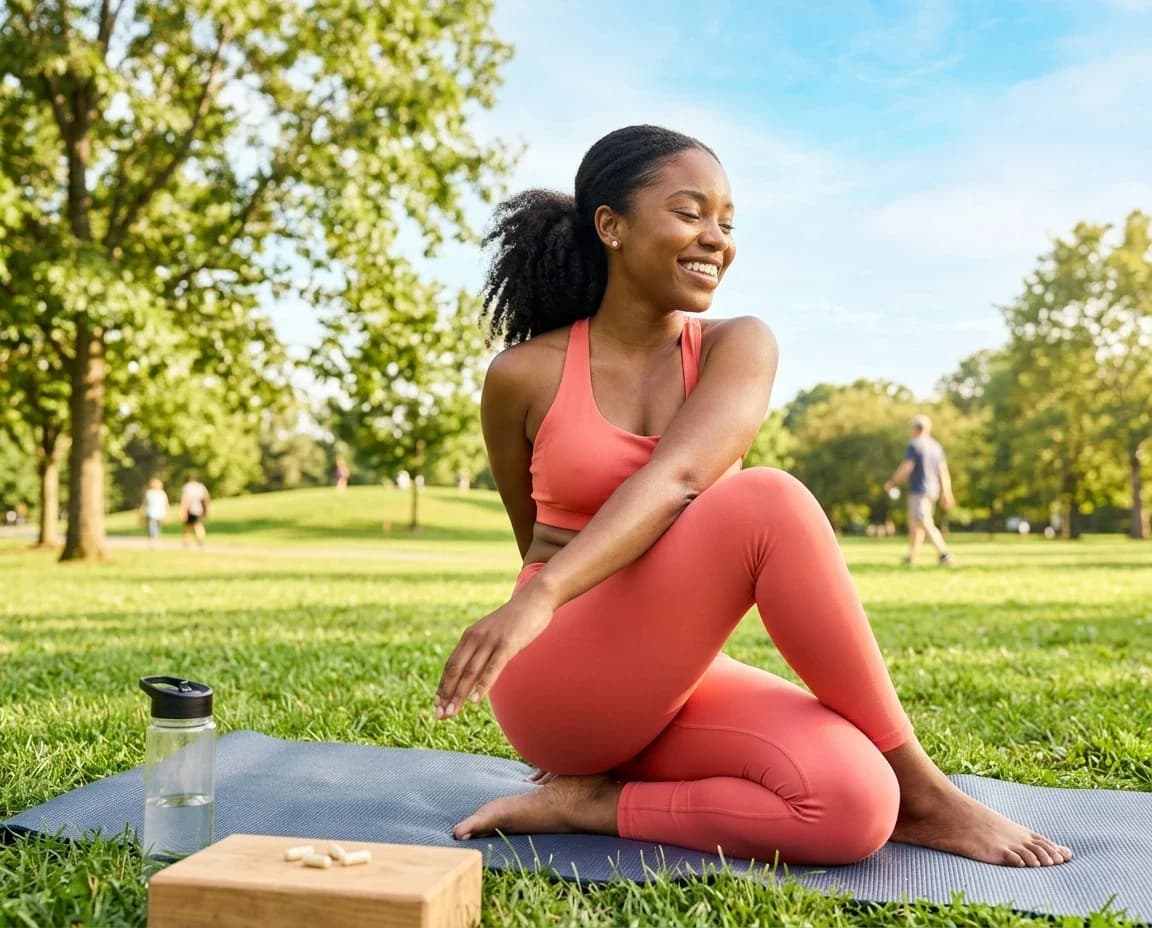 Runner training outdoors