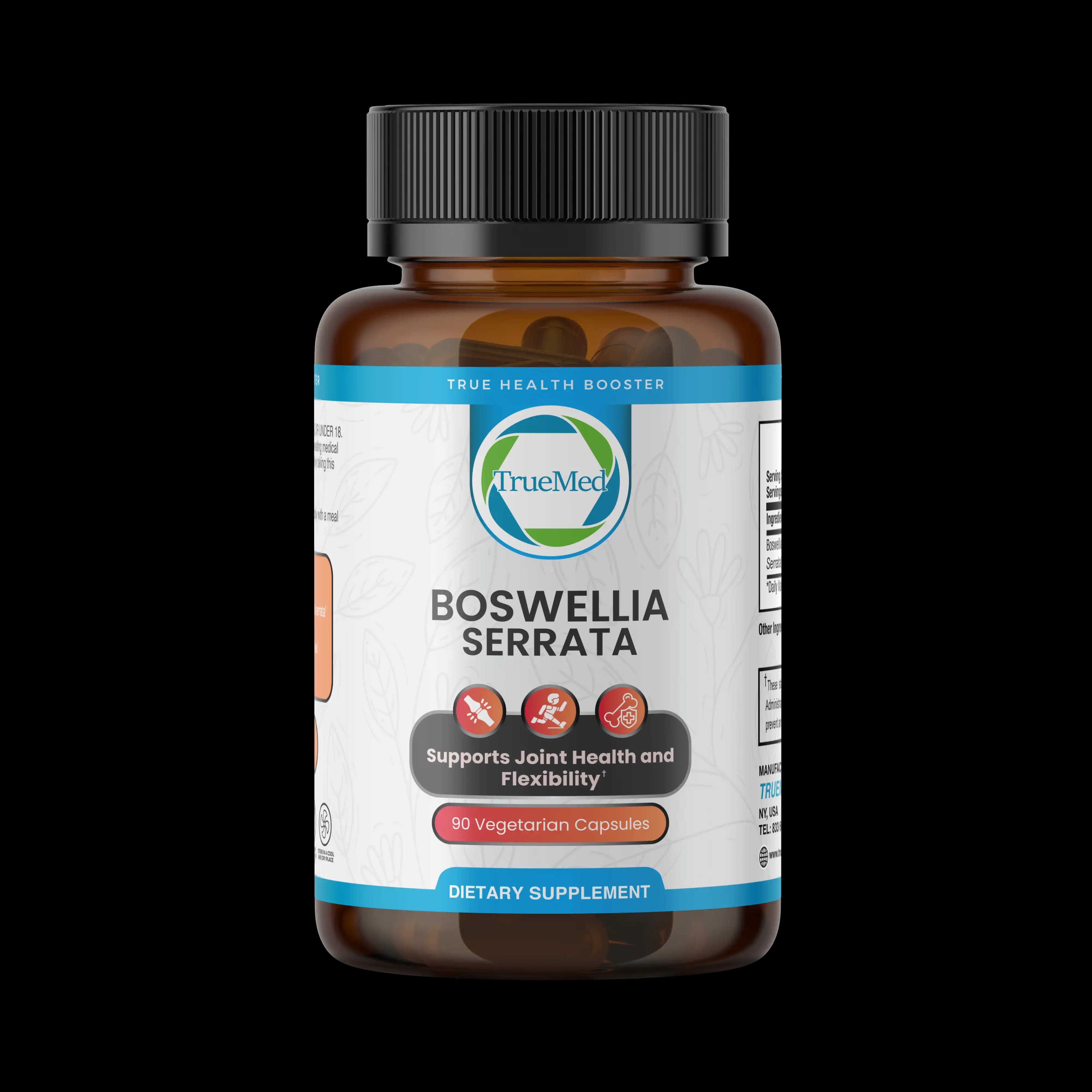 TrueMed Boswellia Serrata Capsules – 90 Vegetarian Capsules, 600 mg Per Serving