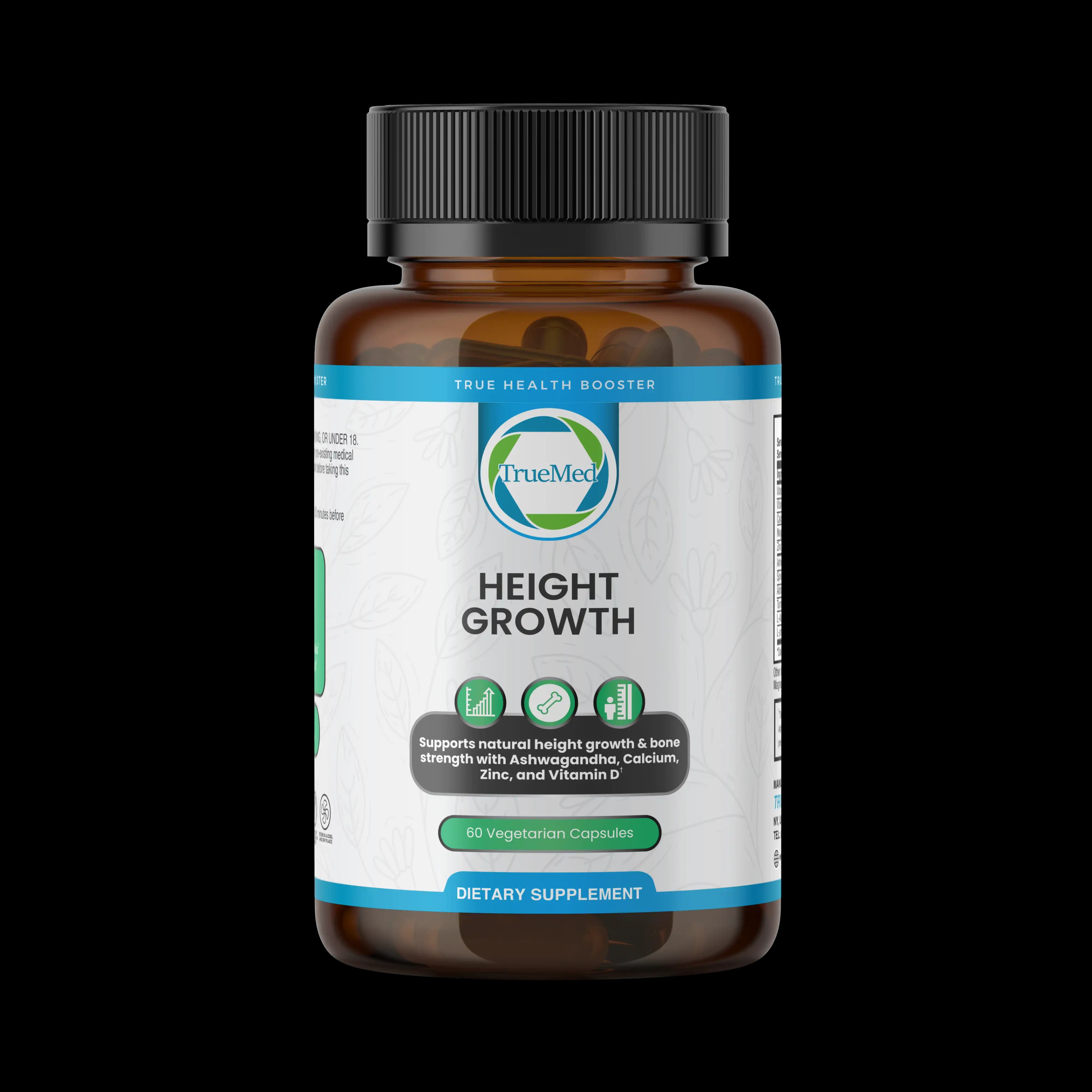 TrueMed Height Growth – 60 Vegetarian Capsules, 30-Day Supply