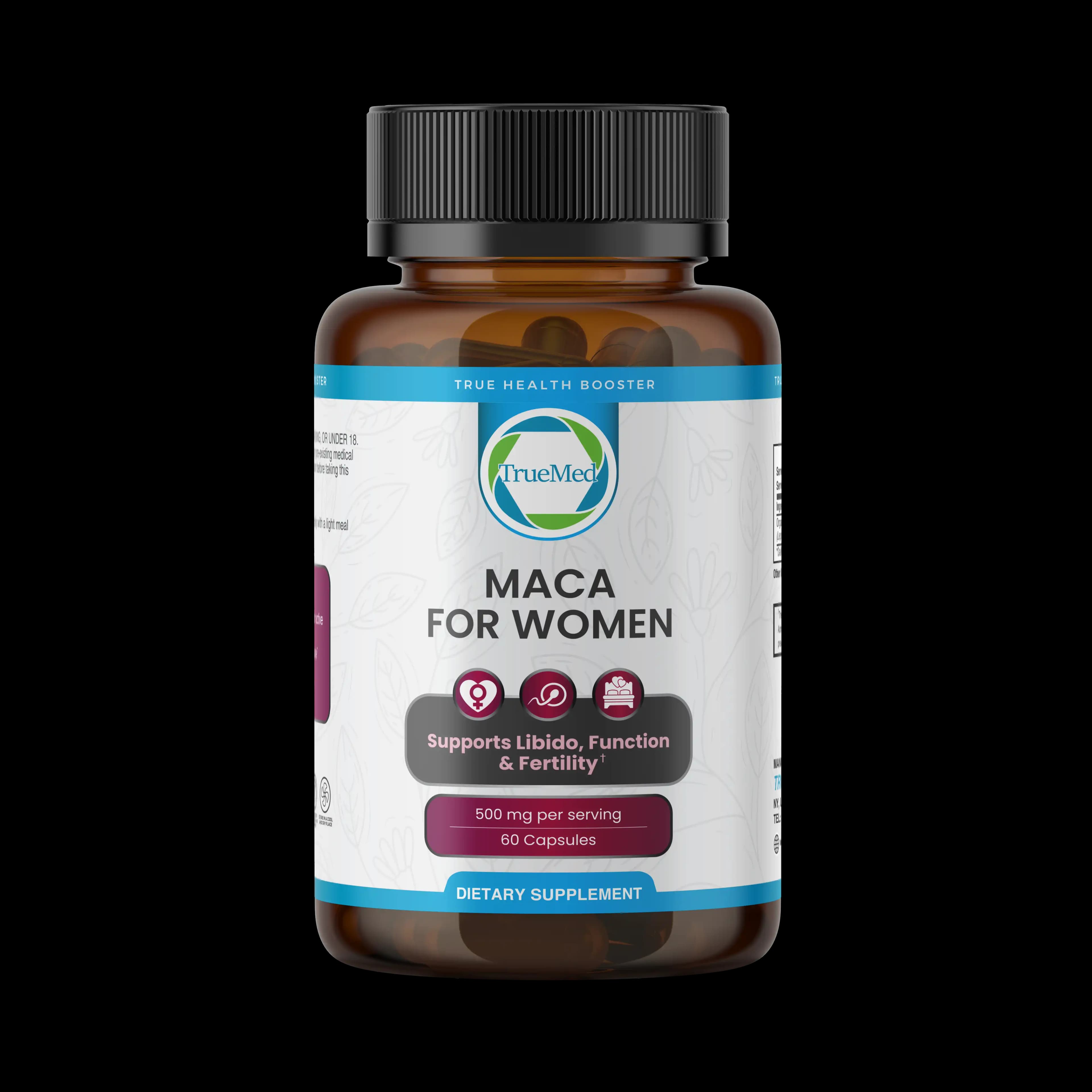 TrueMed Maca for Women – 60 Vegetarian Capsules, 500 mg Per Serving