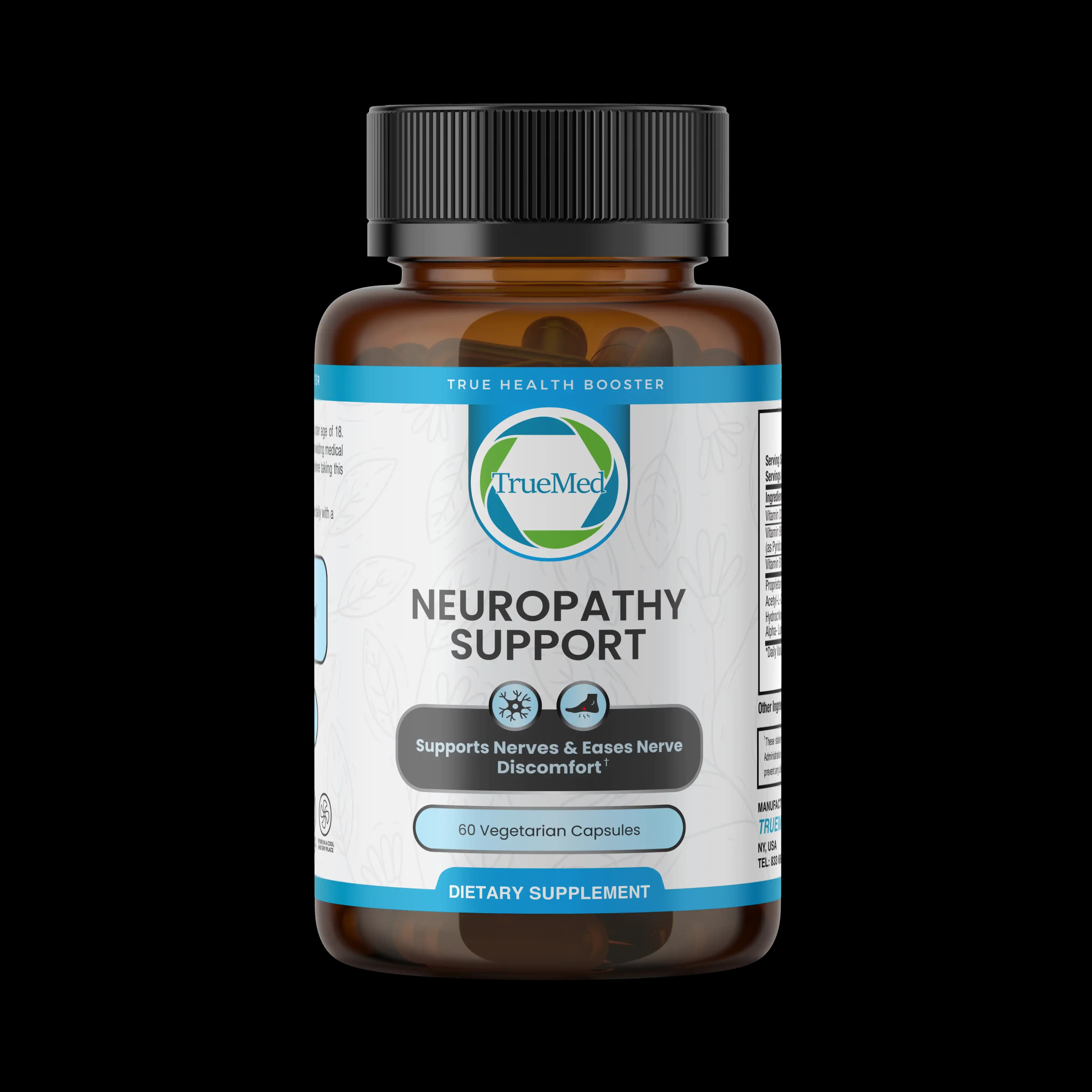 TrueMed Neuropathy Support – 60 Vegetarian Capsules, 30-Day Supply